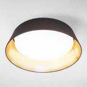 In zwart-goud - ronde LED plafondlamp Ponts