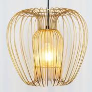 Hanglamp Protetto, goud, Ø 34 cm