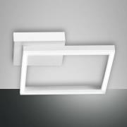 LED plafondlamp Bard, 27x27cm, wit