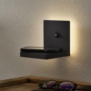 LED wandlamp Zanzibar met laadstation, zwart