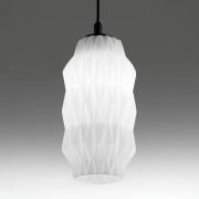 Hanglamp origami van glas, wit