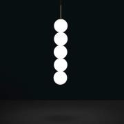 Terzani Abacus hanglamp, messing, 5 ballen