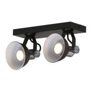 LED plafondspot Brooklyn 2-lamps, zwart