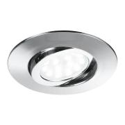 LED inbouwspot Zenit met IP44, chroom