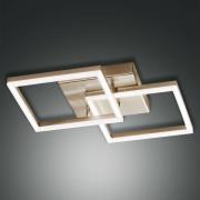 LED plafondlamp Bard, 45x45cm, matgoud finish