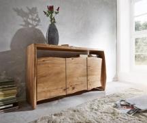 DELIFE Dressoir Live-Edge acacia natuur 145 cm 3 deuren