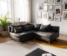 DELIFE Hoekbank Clovis antraciet antiek optiek ottomane rechts module ...