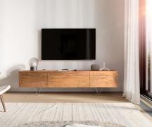 DELIFE Designer-tv-meubel Wyatt 175 cm acacia natuur 2 deuren 1 klep