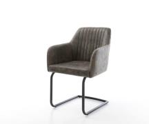 DELIFE Sledemodel Greg-Flex microvelours grijs antiek sledemodel rond ...