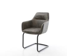DELIFE Sledemodel Pejo-Flex microvelours grijs antiek sledemodel rond ...