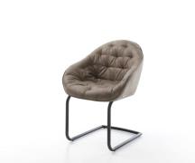 DELIFE Sledemodel Gaio-Flex microvelours taupe vintage sledemodel rond...