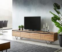 DELIFE Tv-meubel Stonegrace  220x35 cm acacia natuur 4 deuren