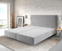 DELIFE Boxspring frame Dream-Well 180x200 cm Grijs Mikrofaser