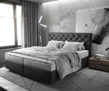 DELIFE Boxspringbed Dream-Great 180x200 imitatieleer antraciet