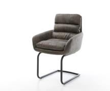 DELIFE Sledemodel Abelia-Flex met armleuning microvelours grijs antiek...