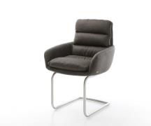 DELIFE Sledemodel Abelia-Flex met armleuning microvelours antraciet vi...