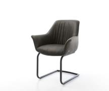 DELIFE Sledemodel Keila-Flex met armleuning microvelours antraciet vin...