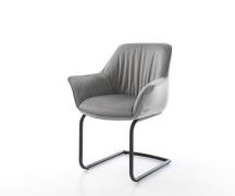 DELIFE Sledemodel Keila-Flex met armleuning fluweel grijs sledemodel r...