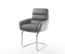 DELIFE Sledemodel Abelia-Flex met armleuning fluweel grijs sledemodel ...