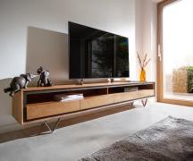 DELIFE Tv-meubel Stonegrace 240 cm acacia natuur 2 vakken 4 laden stee...