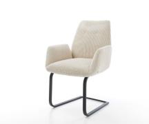 DELIFE Sledemodel Zoa-Flex koord beige sledemodel vlak zwart pocketvee...