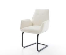 DELIFE Sledemodel Zoa-Flex bouclé wit sledemodel vlak zwart pocketveer...