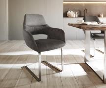 DELIFE Sledemodel Yago-Flex met armleuning microvelours antraciet vint...