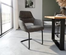 DELIFE Sledemodel Yago-Flex met armleuning microvelours antraciet vint...