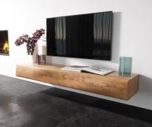 DELIFE TV-meubel New Live-Edge 175 cm acacia natuur 4 deurs zwevend