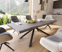 DELIFE Eettafel Edge 220x100 XL acacia platina  kruisframe rechthoek z...