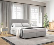 DELIFE Boxspringbed Dream-Well 160x200 cm Cord Zilvergrijs met Pocketv...