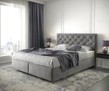 DELIFE Boxspringbed Dream-Great 160x200 cm Microvezel Taupe met Matras...