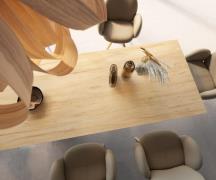 DELIFE Eetkamertafel Edge 300x100 keramiek Laminam® Sabbia eiken kleur...