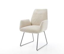 DELIFE Eetkamerstoel Zoa-Flex koord beige slipframe zwart pocketveer k...