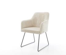 DELIFE Eetkamerstoel Greg-Flex koord beige slipframe zwart pocketveer ...