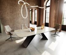 DELIFE Eettafel Edge Oval 240x120 keramiek Iris FMG Onice Oro V-frame ...