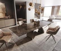 DELIFE Eetkamertafel Edge 200-300x100 Laminam® Emperador Extra Lucidat...