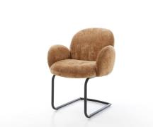 DELIFE Sledemodel Nube-Flex met armleuning chenille Roest sledemodel r...