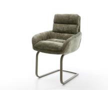 DELIFE Sledemodel Abelia-Flex met armleuning chenille olijfgroen slede...