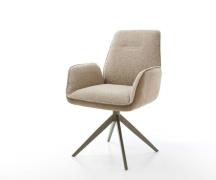 DELIFE Draaistoel Zoa-Flex materiaalmix mud kruisframe breed afwerking...