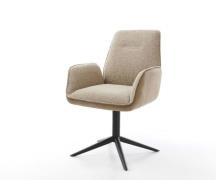 DELIFE Draaistoel Zoa-Flex materiaalmix mud kruispoot zwart 360° draai...