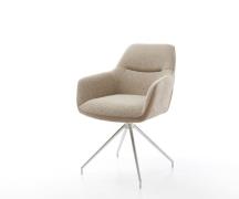 DELIFE Draaistoel Pejo-Flex materiaalmix mud kruisframe conisch roestv...