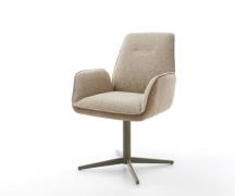 DELIFE Draaistoel Zoa-Flex materiaalmix mud kruispoot afwerking met ti...