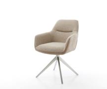 DELIFE Draaistoel Pejo-Flex materiaalmix mud kruisframe breed roestvri...
