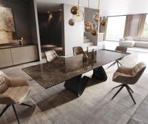 DELIFE Eettafel Edge 200-300x100 keramiek  Laminam® Emperador Extra Lu...