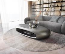 DELIFE Salontafel Sinor 140x65 cm zilver metallic