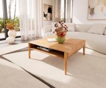 DELIFE Salontafel Simcha 90x90 cm natuur acacia 1 plank