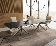 DELIFE Eetkamertafel Edge 300x100 keramiek Laminam®Noir Desir bruin Es...