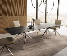 DELIFE Eetkamertafel Edge 300x100 keramiek Laminam®Noir Desir bruin Es...