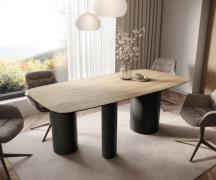 DELIFE Eettafel Edge Boot 200x100 keramiek  Laminam® Sabbia Eichefarbi...